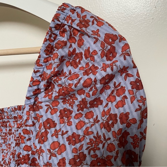 Madewell Kallie Button Front Smocked Top - Picture 9 of 10